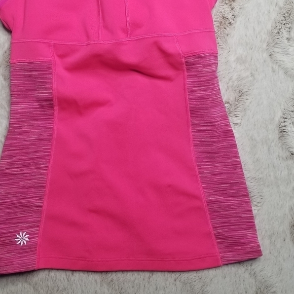 ✨️CL Athleta Pink Tank Top Heathered Side Racer Back - Picture 8 of 11